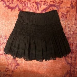 LoveShackFancy black XS skirt